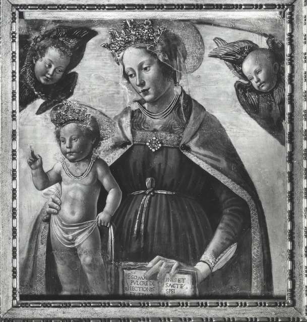 Alinari, Fratelli — Mainardi Bastiano - sec. XV - Madonna con Bambino e angeli — insieme